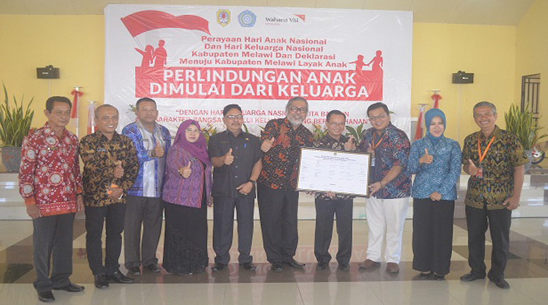 Deklarasi Kabupaten layak anak yang dilaksanakan di pendopo Rumah jabatan Butapi Melawi